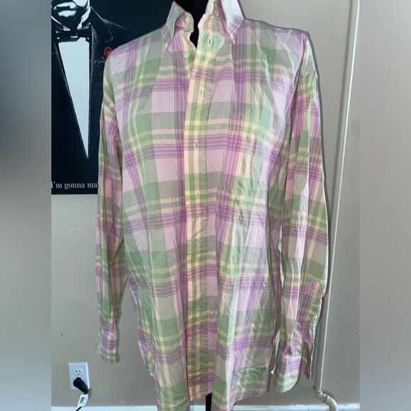 COPY - NWOT Burberry London plaid button down shirt size medium - Picture 1 of 5